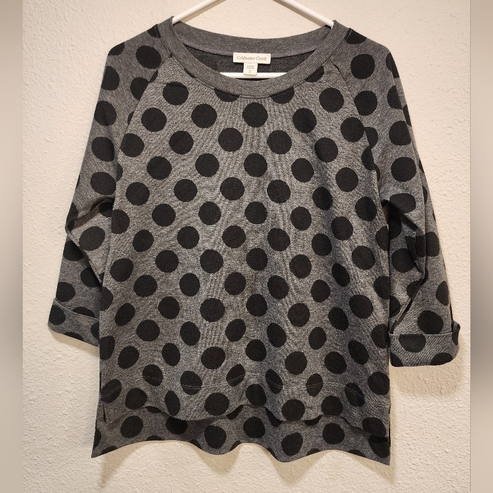 Coldwater Creek Polka Dot Sweater